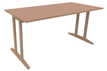 Table Soline piètement à dégagement latéral - 160x80 cm